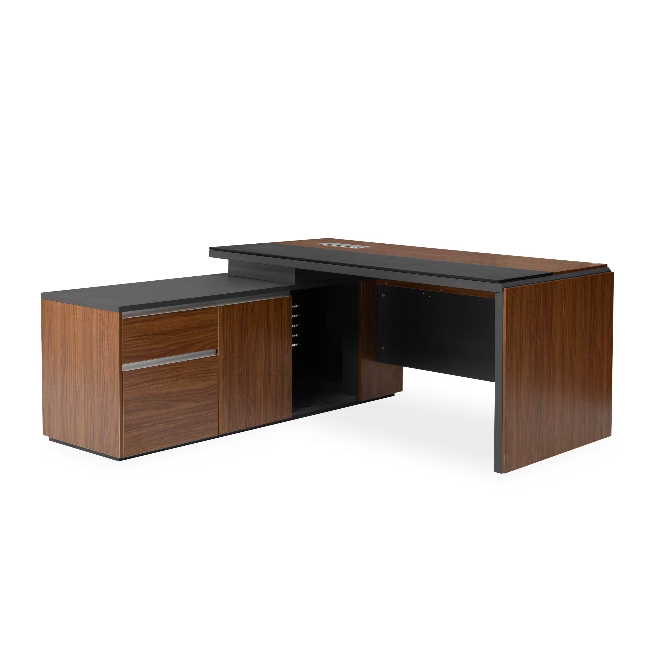 Mack Office & Home Furniture-Afton 2 Executive Desk, Leroy Office Chair & Arto 4 Storage Cabinet