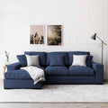 Alice L Shape Sofa -Blue -Velvet