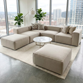 Everly L Shape Sofa + 2 Ottomans