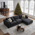 Alia L Shape Sofa Charcoal Grey